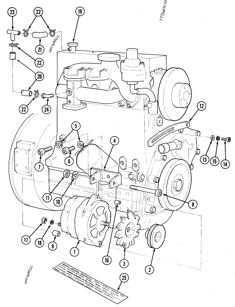 ALTERNATOR AND CRANKCASE VENTILATION, TM-20 GASOLINE ENGINE - SKID ...