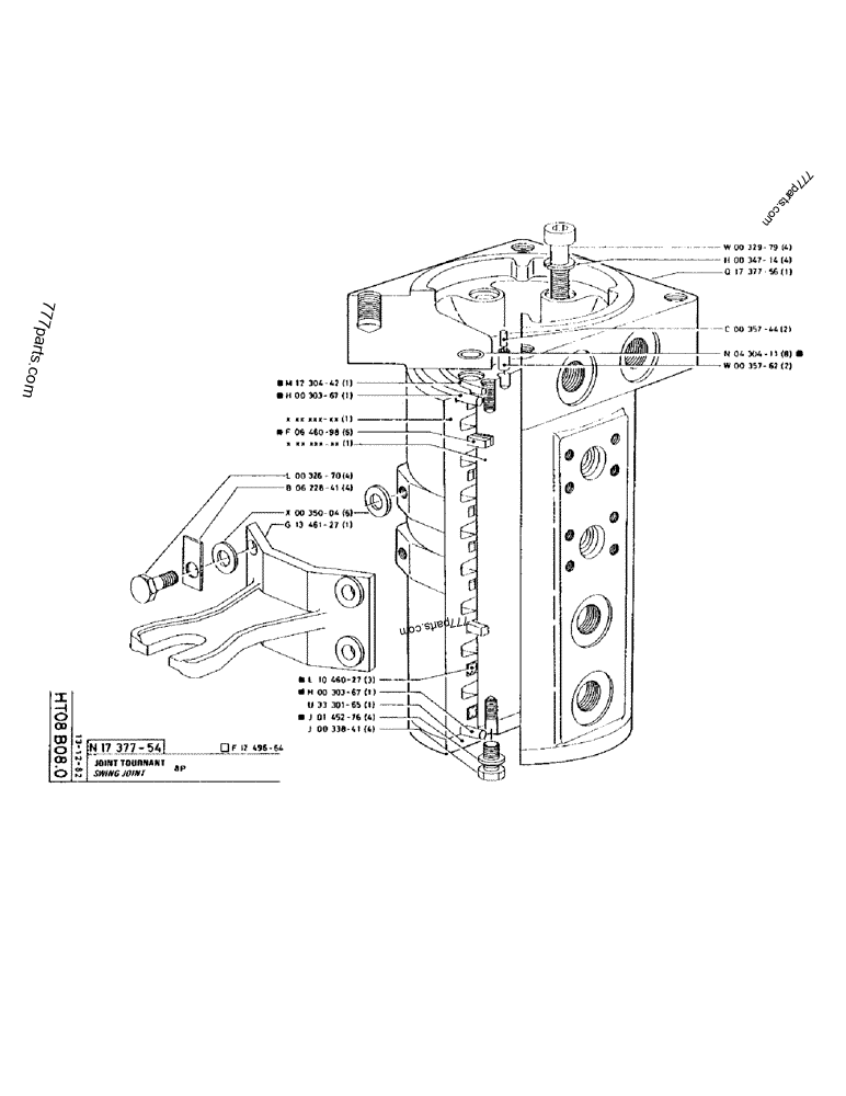 Part diagram SWING JOINT 8P - CRAWLER EXCAVATORS Case 170 (POCLAIN CRAWLER EXCAVATOR (S/N 12341 TO 12492) (5/85-12/92)) | 777parts.com