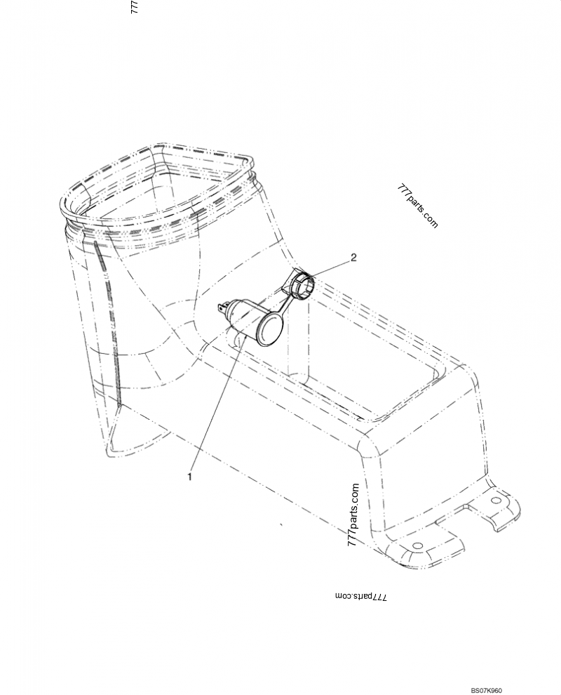 Part diagram ELECTRICAL ACCESSORY SOCKET - COMPACT TRACK LOADERS Case 440CT (COMPACT TRACK LOADER - SERIES 3, ASN N7M483467 (1/08-3/11)) | 777parts.com