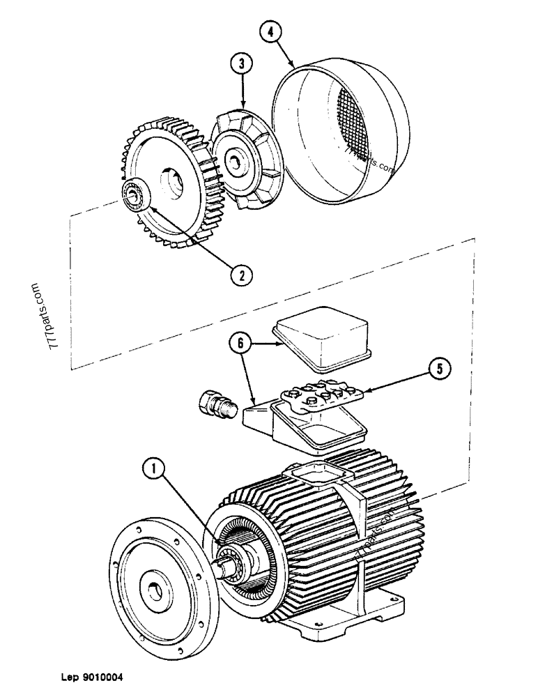 Part diagram ELECTRICAL MOTOR - CRAWLER DOZERS Case 1088F (CASE EXCAVATOR - ON FIXED BASE - ELECTRIC MOTOR (55KW 380V) (1/88-12/94)) | 777parts.com