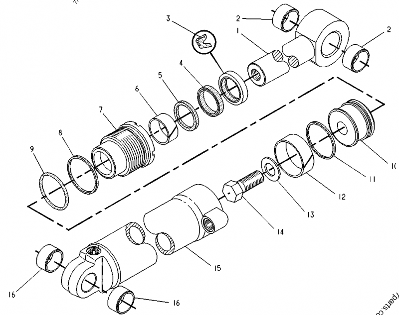 9T7070 CYLINDER GPSTABILIZERL.H. (CHG 00) BACKHOE LOADER