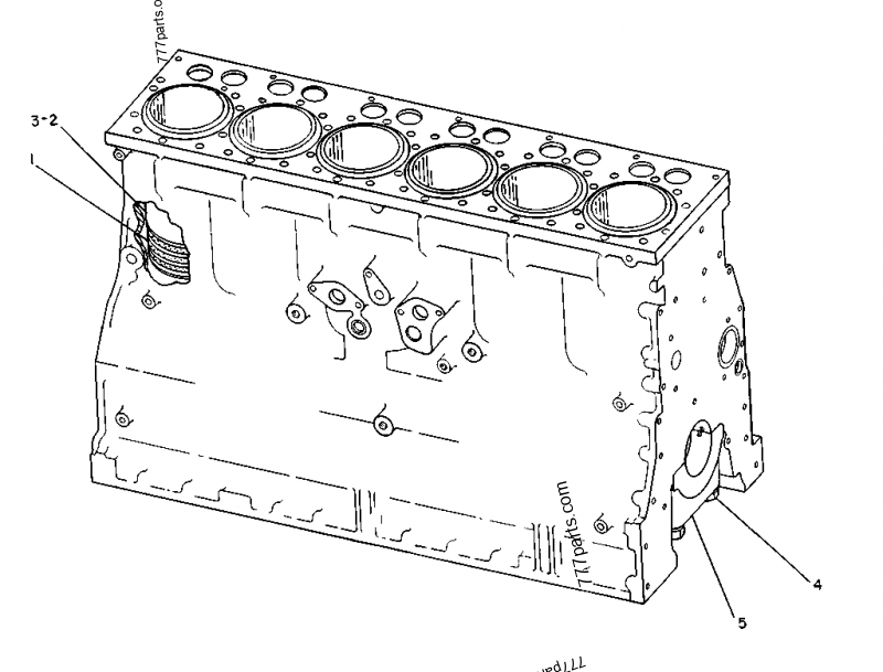 7N6550 CYLINDER BLOCK AS - ENGINE - MACHINE Caterpillar 3306 | 777parts.com