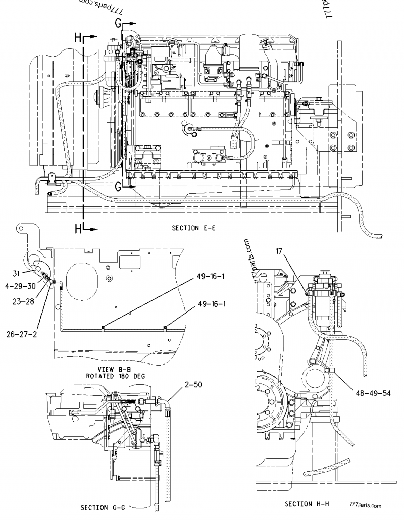 161-1247 LINES GP-FUEL - Двигатель - машины Caterpillar 3126 | 777parts.com