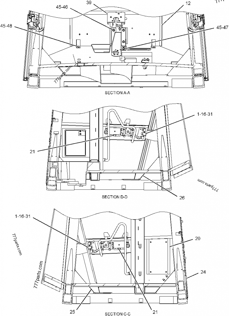 187-3684 ROPS GP-ENCLOSED - EARTHMOVING COMPACTOR Caterpillar 825H ...