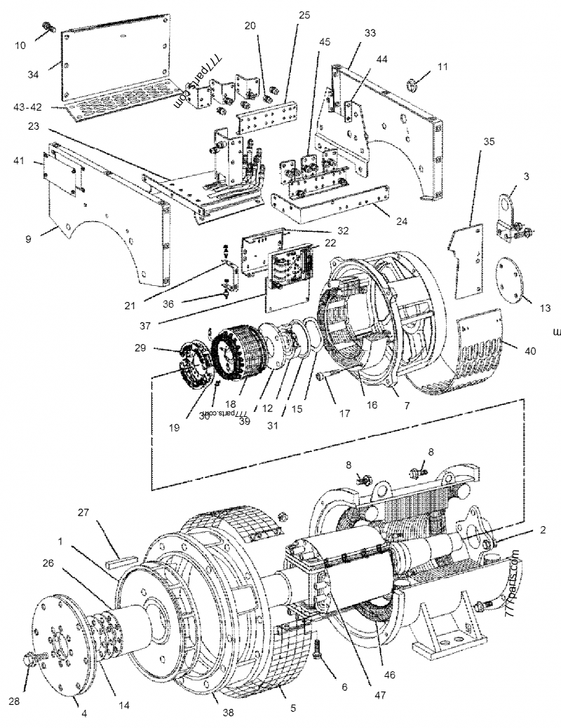 235-1209 GENERATOR AR - Двигатель - набор для генератора Caterpillar C15 |  777parts.com