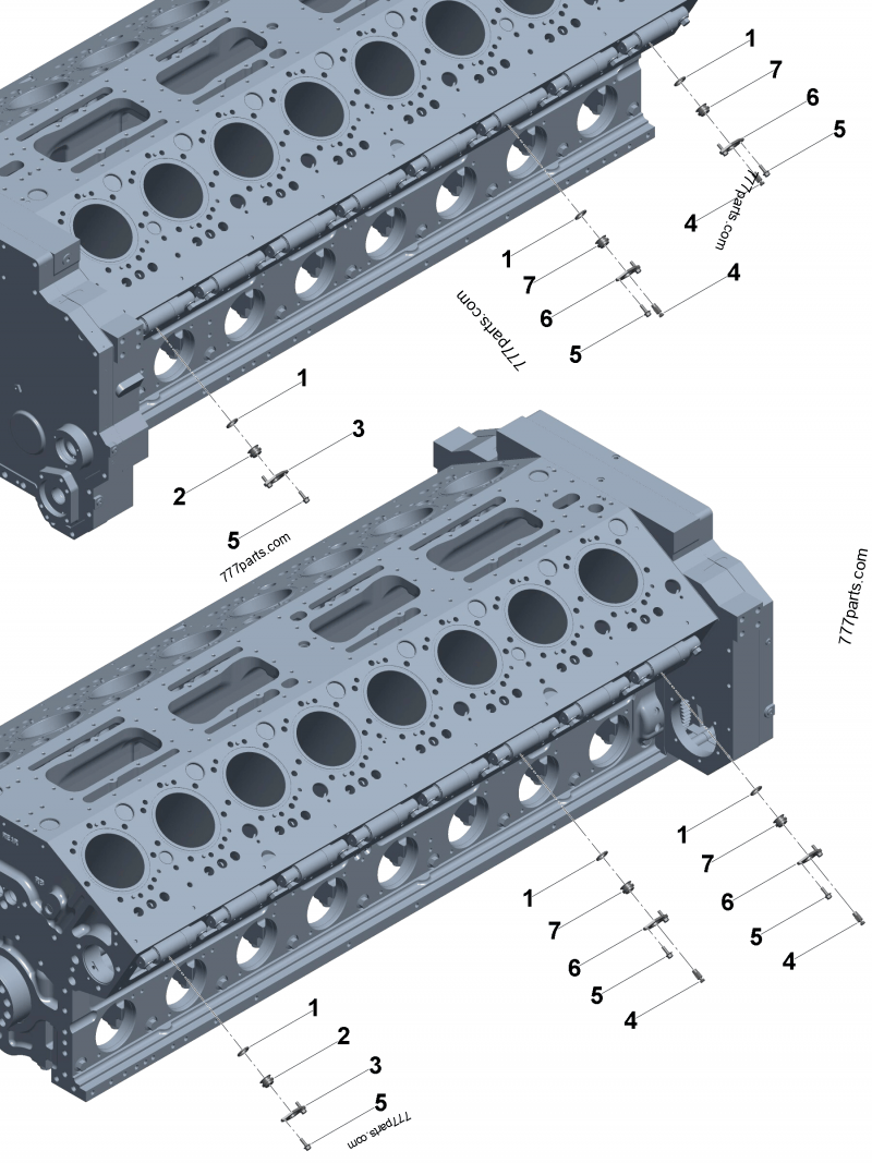 Cylinder Block Coolant Plumbing - Engines Cummins QSK60