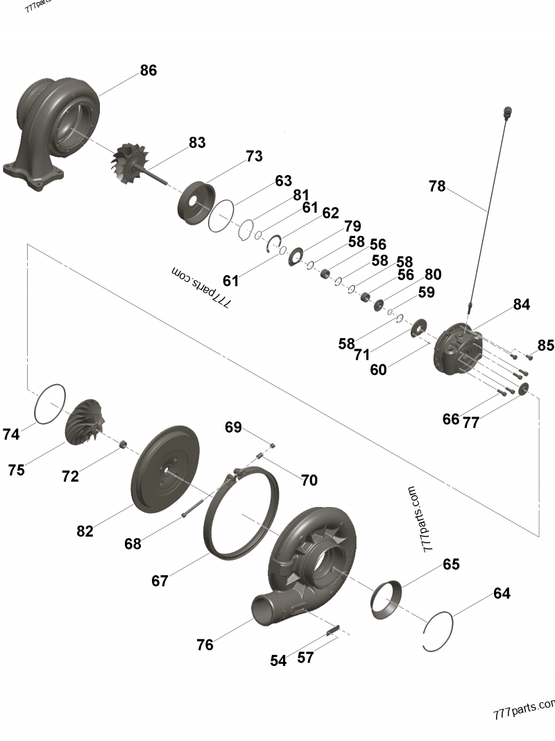 Turbocharger - Engines Cummins QSK60 CM2350 K116