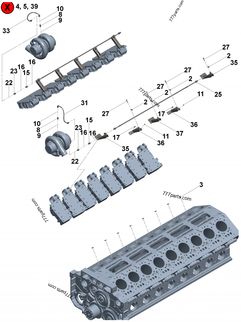 Ni kadek Purnamiasih　送料分 Turbocharger Oil Plumbing - Engines Cummins QSK78 CM2250