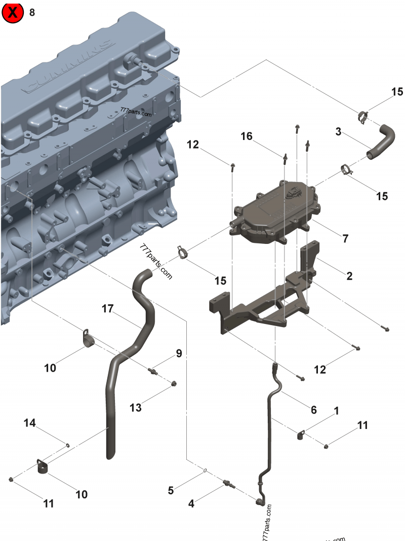 kKkページ Crankcase Breather Arrangement - Engines Cummins ISX12