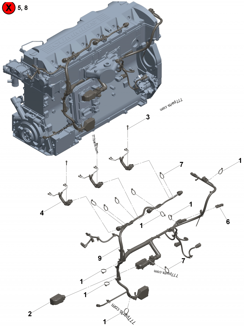 Electronic Control Module Wiring Harness - Engines Cummins
