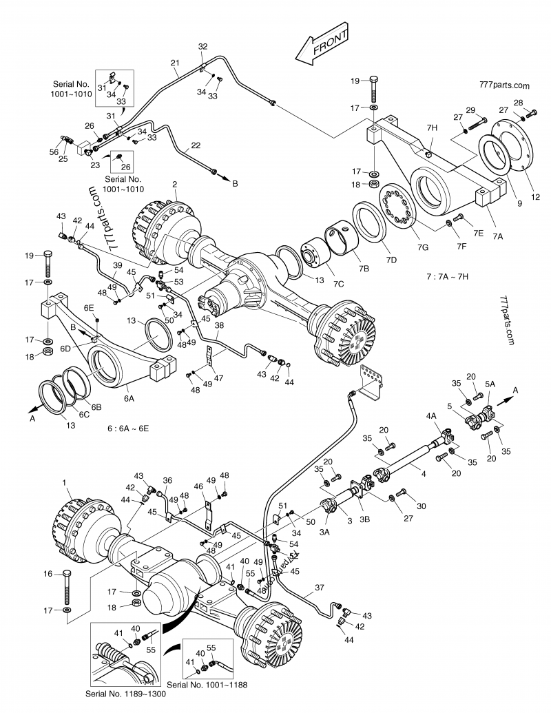 AXLE & DRIVE SHAFT-MAX. TRAC - WHEEL LOADER Doosan MEGA 300 AXLE & DRIVE SHAFT-MAX. TRAC - WHEEL LOADER Doosan MEGA 300