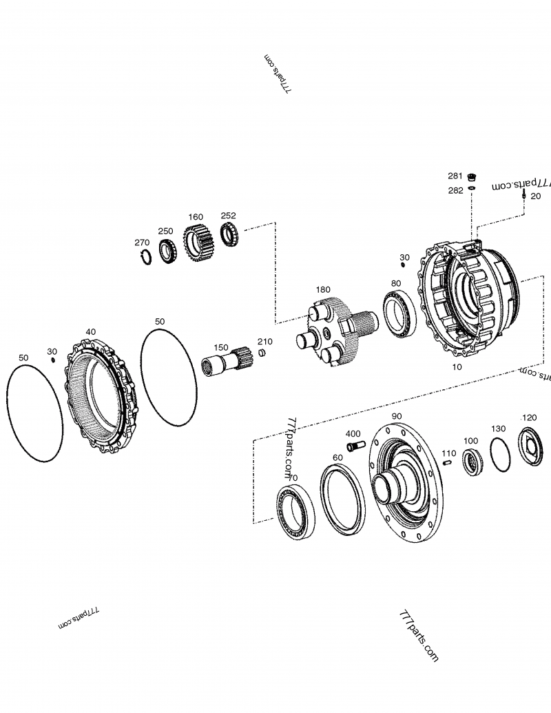 パーツ daisangen PLANETARY GEAR - FRONT AXLE - WHEEL LOADER Doosan DL250 | 777parts.com