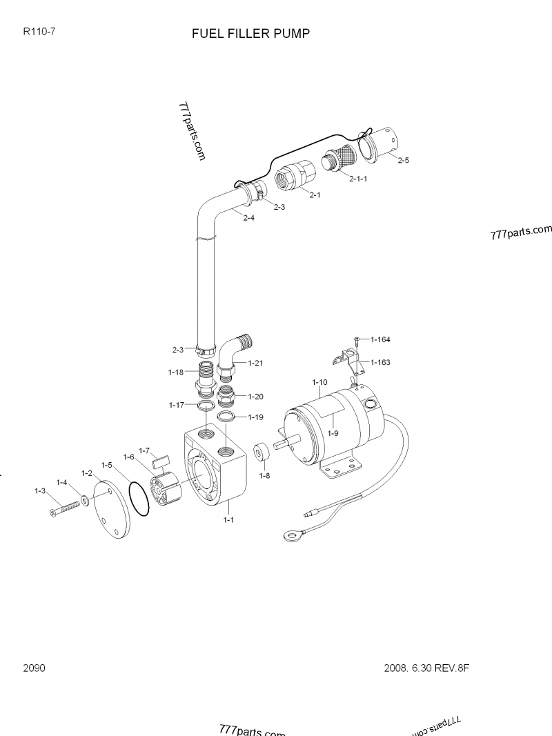 FUEL FILLER PUMP - CRAWLER EXCAVATOR Hyundai R110-7 (R110-7) | 777parts.com