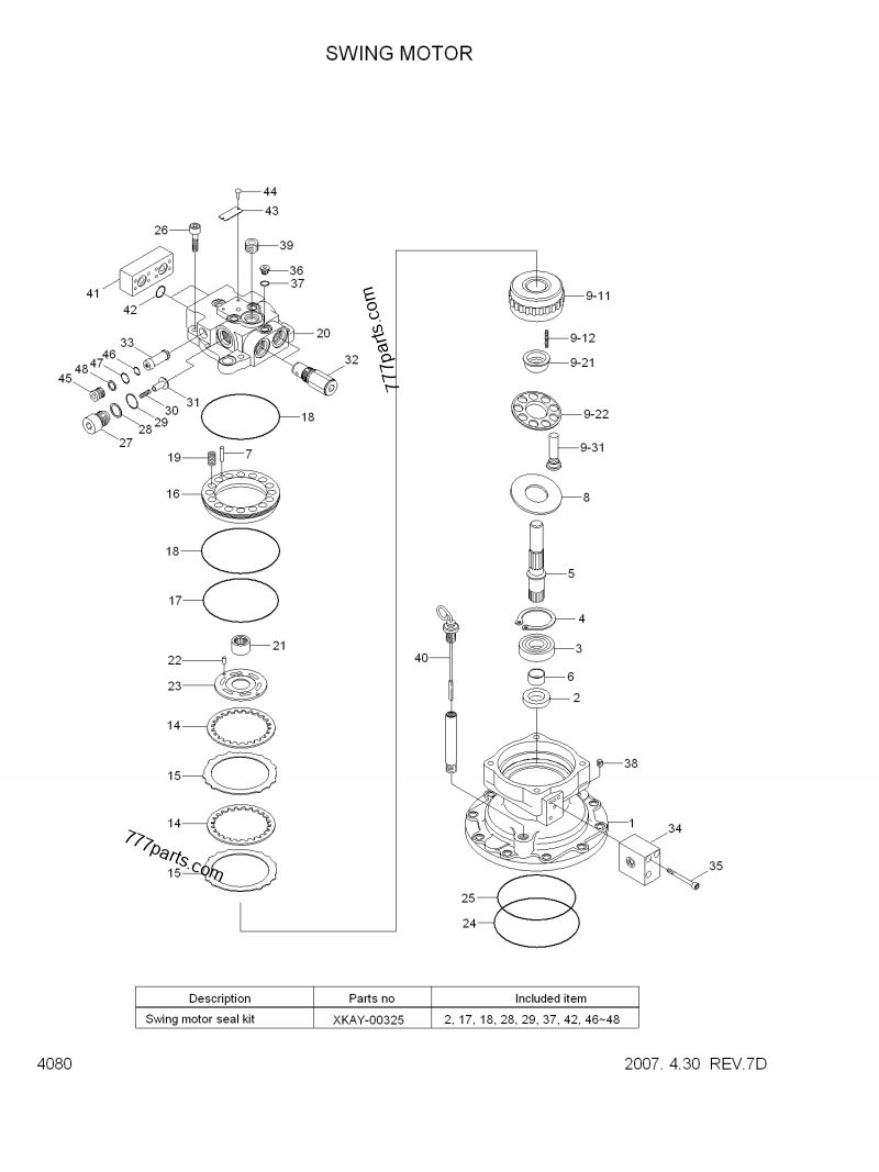 SWING MOTOR - CRAWLER EXCAVATOR Hyundai R110-7 (R110-7) | 777parts.com