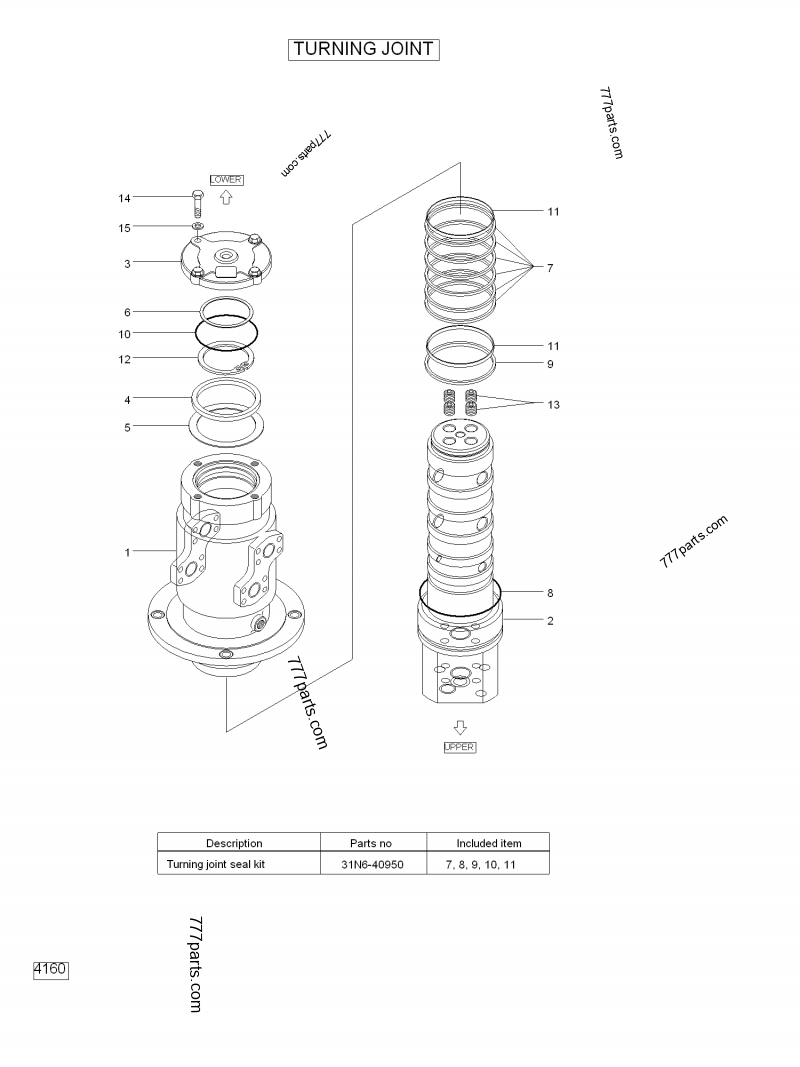 TURNING JOINT - CRAWLER EXCAVATOR Hyundai R110-7 (R110-7) | 777parts.com