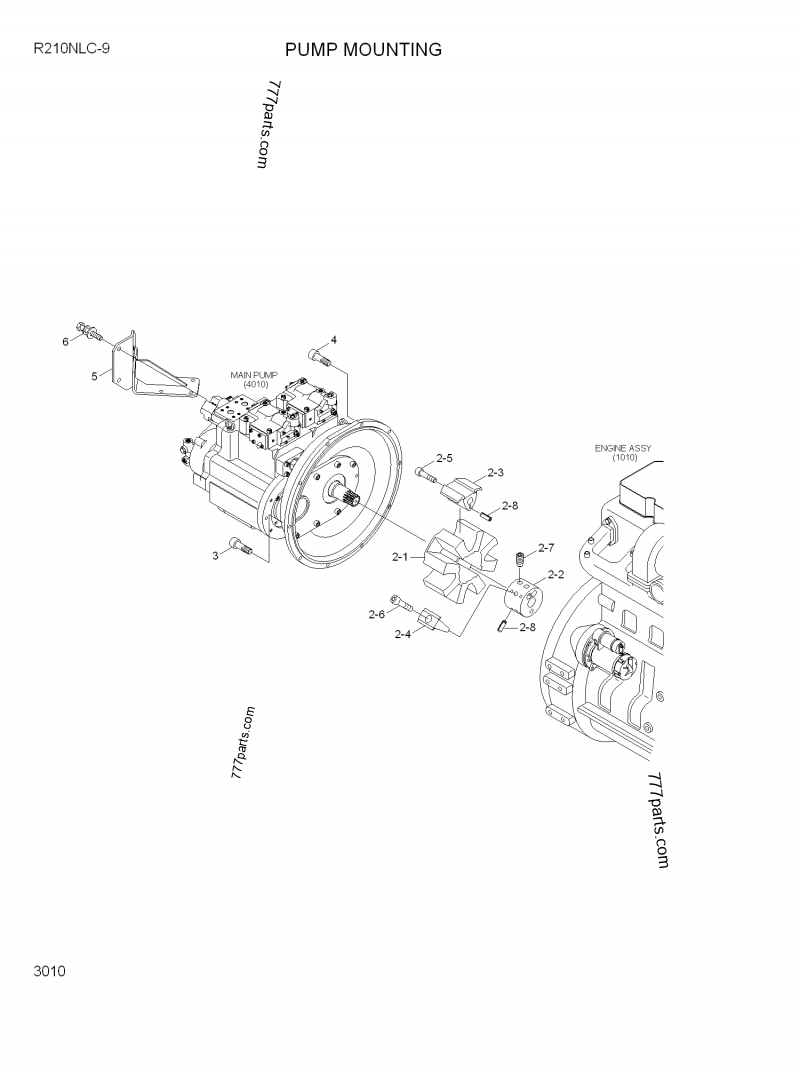 PUMP MOUNTING - CRAWLER EXCAVATOR Hyundai R210NLC-9 (R210NLC-9 ...