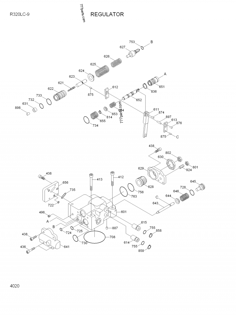 REGULATOR CRAWLER EXCAVATOR Hyundai R320LC9 (R320LC9)