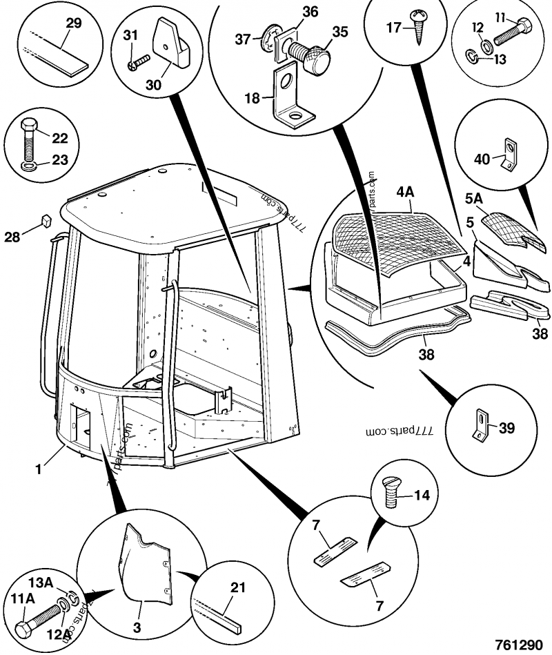 CANOPY CAB ASSEMBLY - AGRICULTURAL JCB 407ZX SUPER