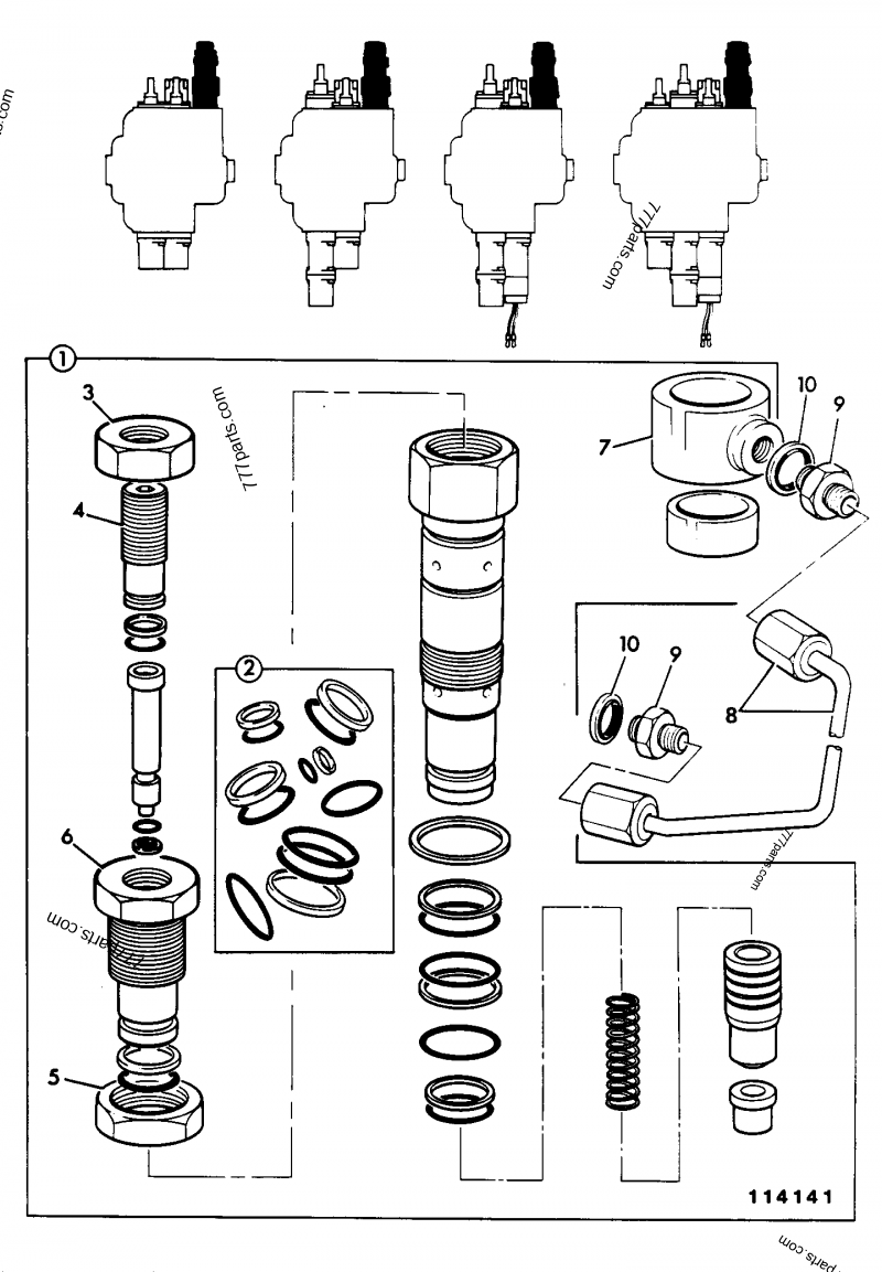 VALVE, MAIN RELIEF 3, SPOOL LOADER VALVE - CONSTRUCTION JCB 3CX-4 ...