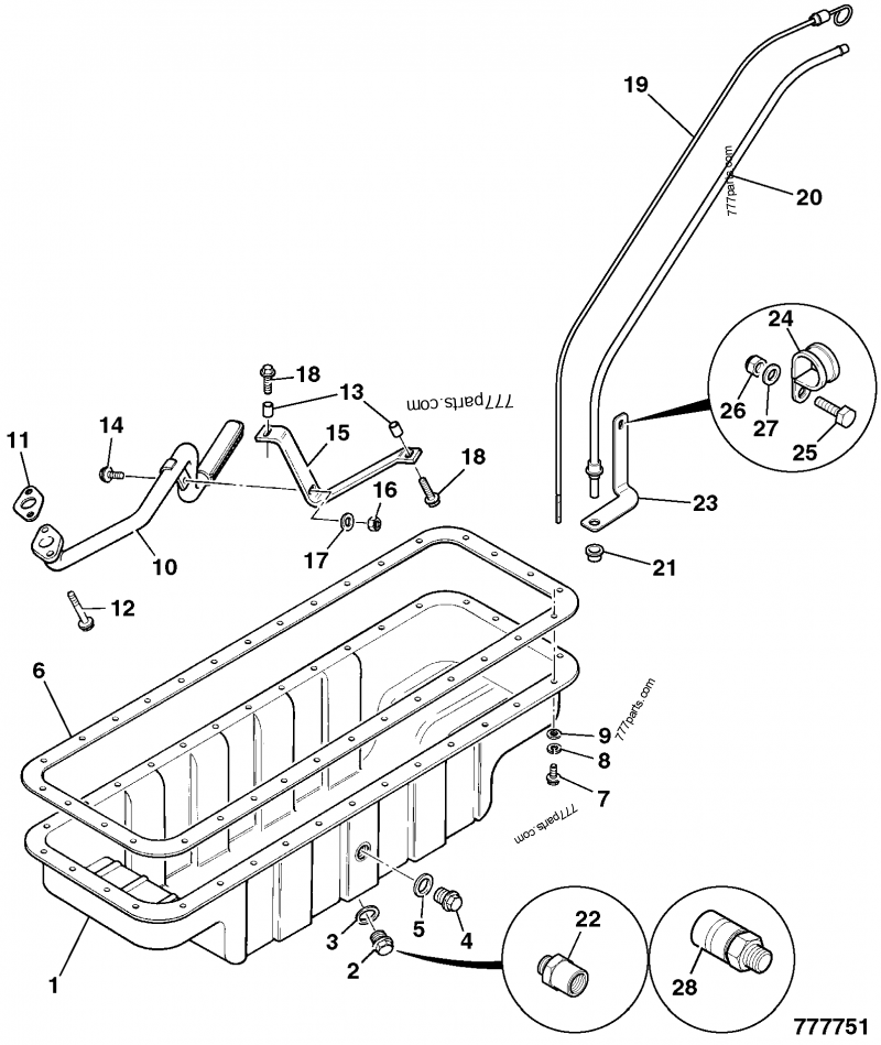 SUMP, OIL, & FITTINGS - CONSTRUCTION JCB 456e (ARTICULATED