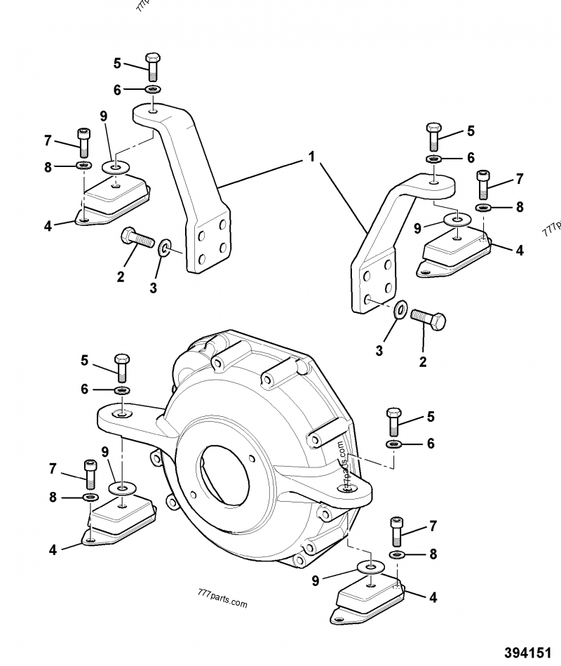 ENGINE MOUNTINGS, 8035 - CONSTRUCTION JCB 8035ZTS (PARTS