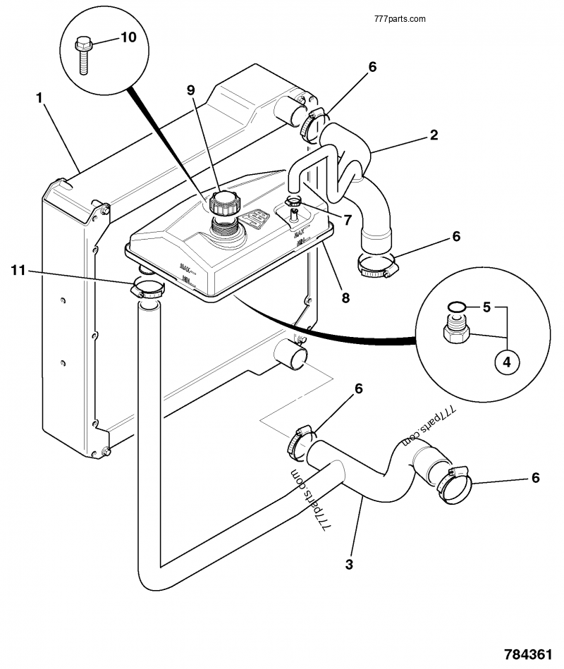 RADIATOR & HOSES ITL JCB 320/40091 (JCB444 4 CYLINDER ENGINE PARTS