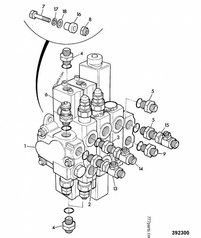 VALVE, CONTROL, LOADER, 3 SPOOL JCB INDIA JCB 1CX (BACKHOE LOADER