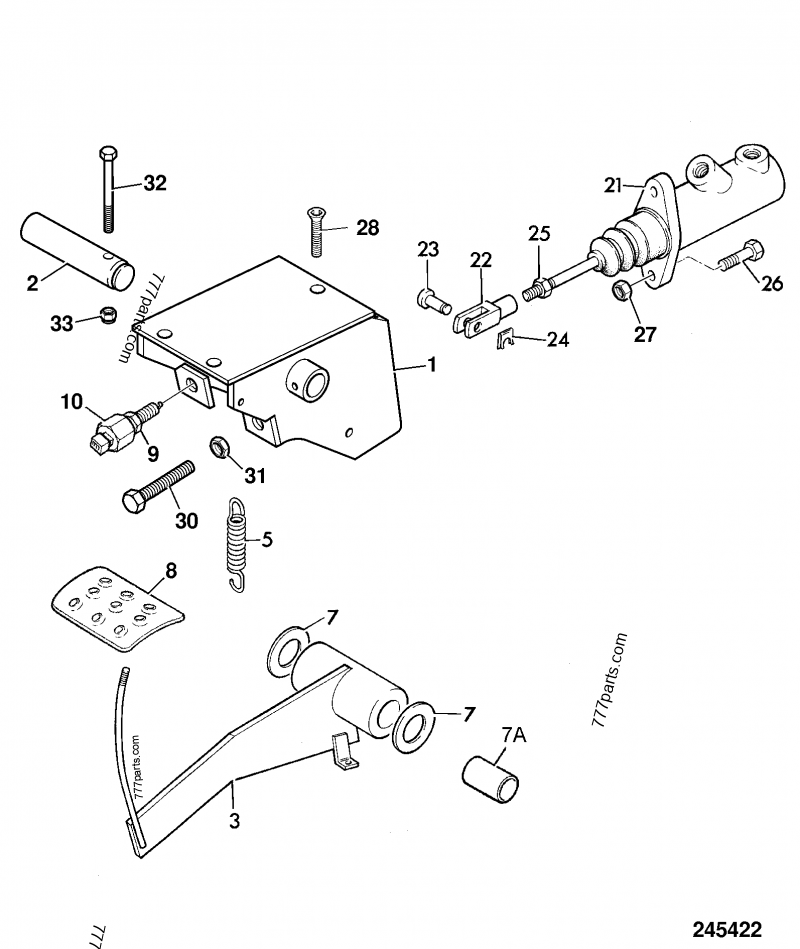 BRAKE PEDAL, & MASTER CYLINDER - CONSTRUCTION JCB 411B ZX