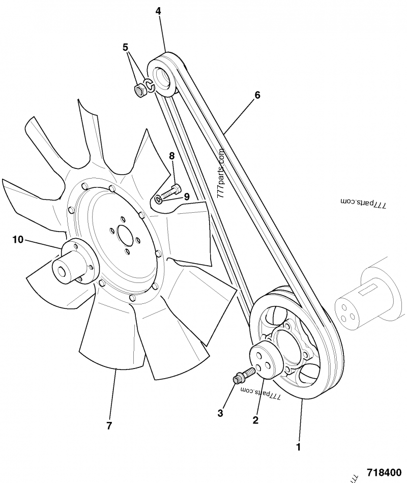 FANS,PULLEYS, & FAN BELT, RG BUILD CONSTRUCTION JCB 506CHL (LOADALL