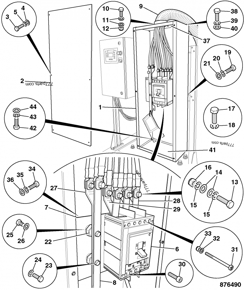 CIRCUIT BREAKER BOX, ASSEMBLY - GEN JCB G330 (JCB GENERATOR