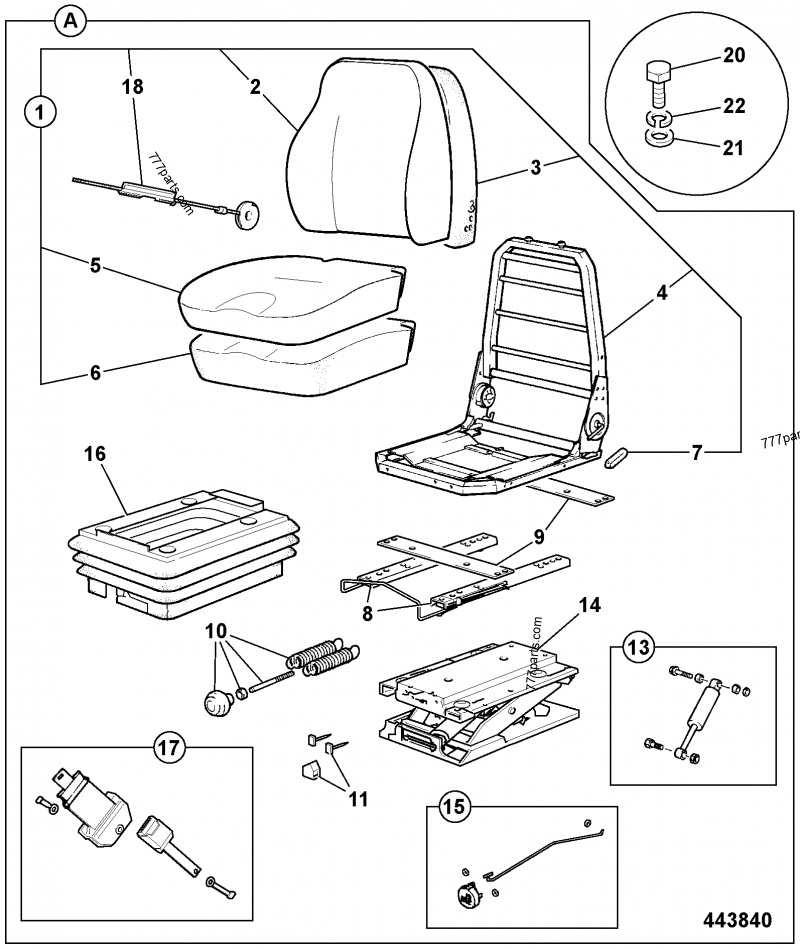 Kit Seat-belt, 3 in Inertia Reel 40/910665 - JCB