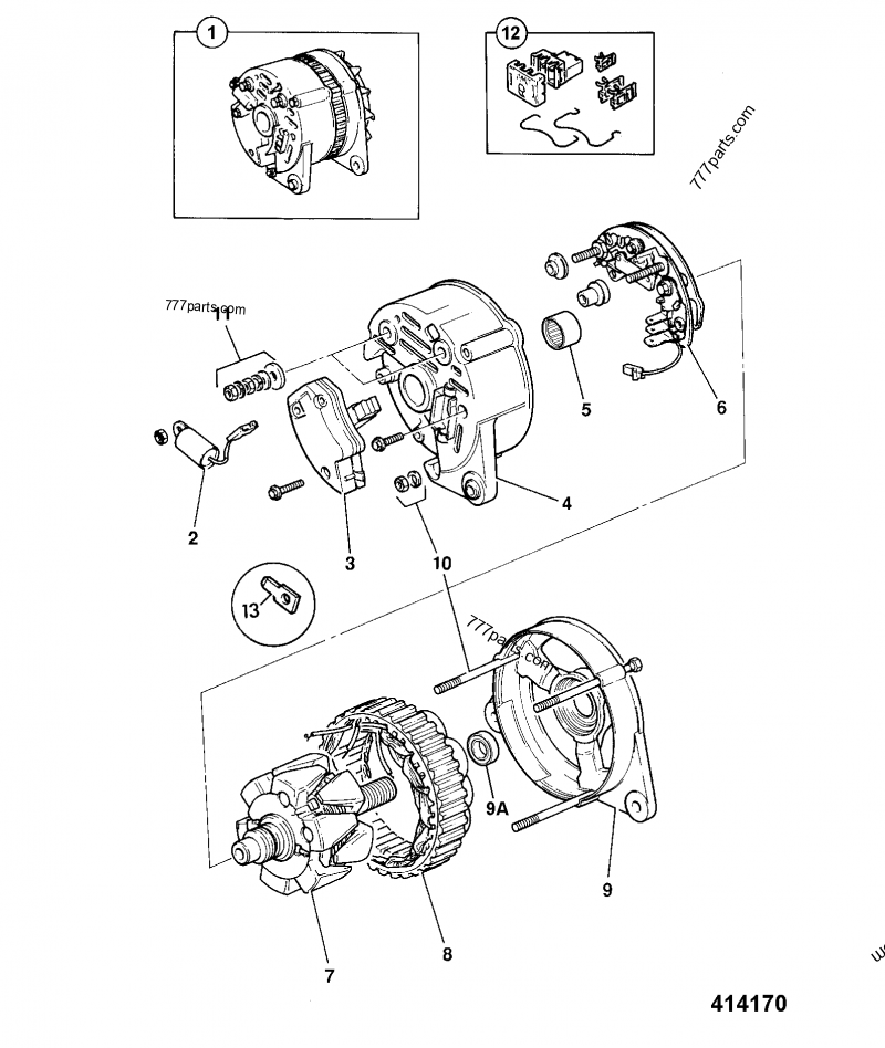 ALTERNATOR 65AMP CONSTRUCTION JCB ROBOT 1110 ROBOT PARTS