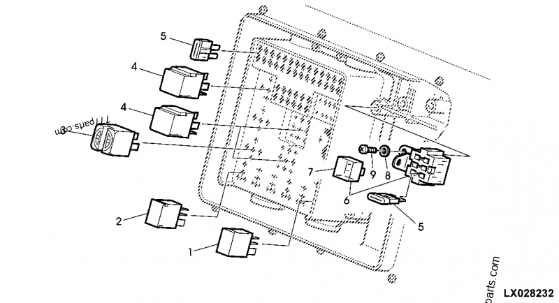 FUSE BOX (CAB) - TRACTOR John Deere 7320 - TRACTOR - 7220 and 7320 Tractors  (North American Edition) ELECTRICAL FUSE BOX (CAB)