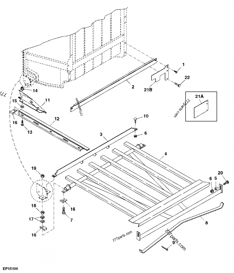 Surface Wrap Lower Gate Guide And Net Pan Support - BALER, ROUND