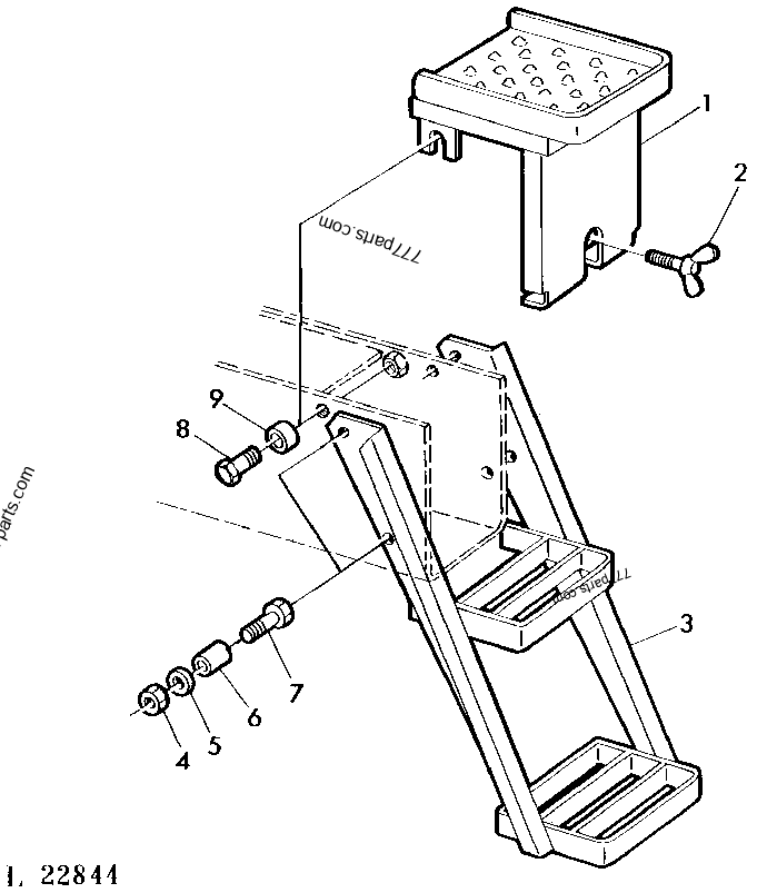 FOOT STEP (OPERATOR'S CAB) [50] TRACTOR John Deere 1840 TRACTOR