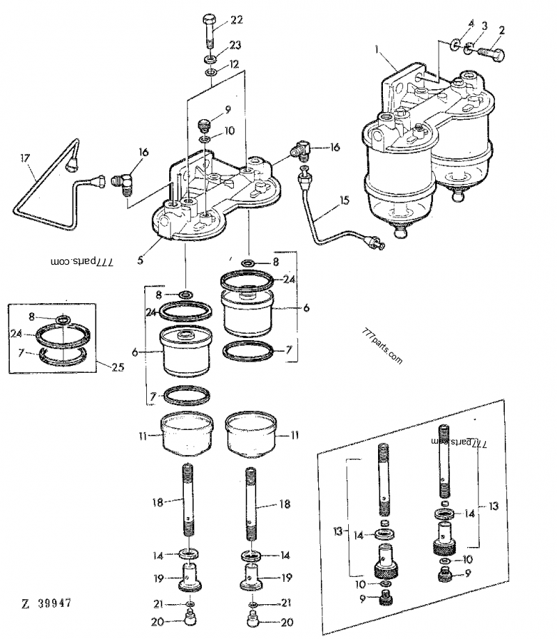 John Deere Engine 4219 & 4239 Parts Manual - DZ05 DZ01 as in 930 & 940  Combines