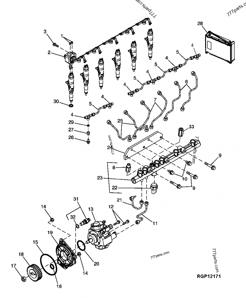 166L Fuel Injection System - ДВИГАТЕЛЬ, POWERTECH John Deere.