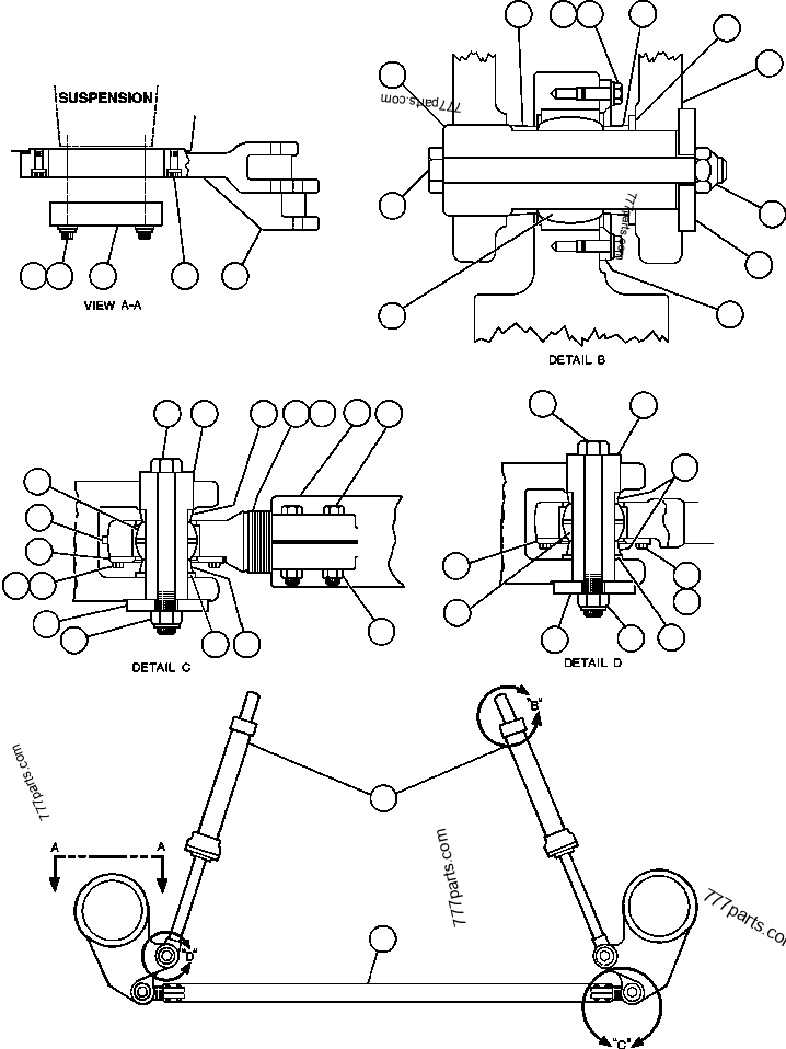 STEERING ARMS & LINKAGE - Trucks Komatsu AFE48-CV | 777parts.com 