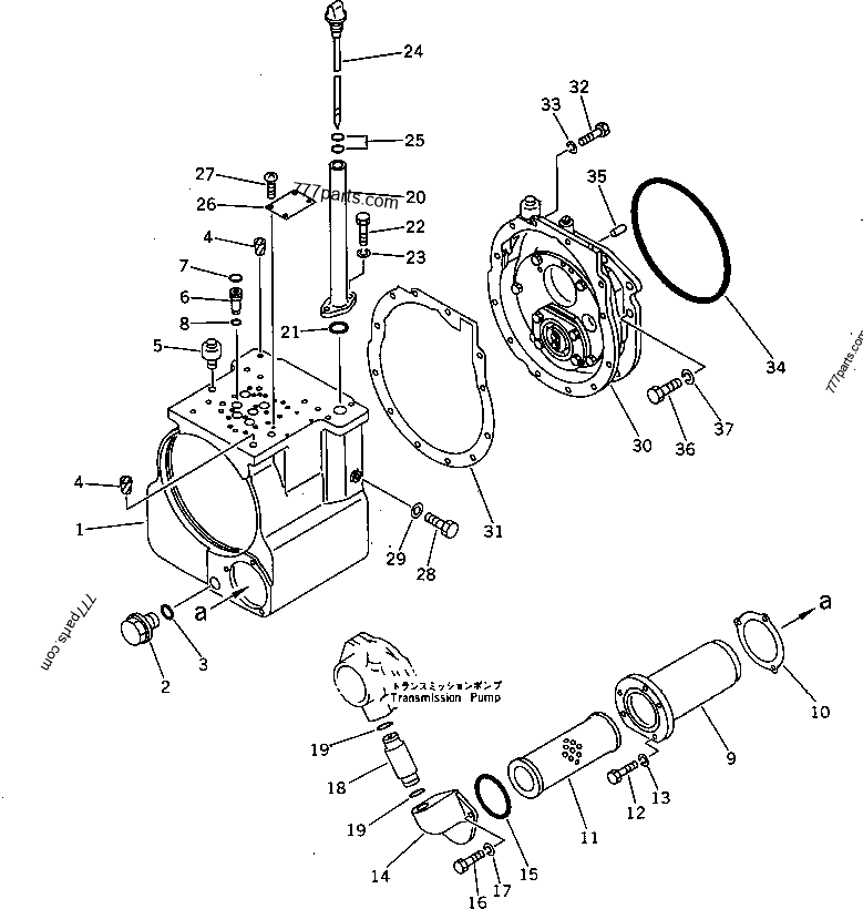 TRANSMISSION (CASE) (1/7) - Bulldozer Komatsu D31P-18A | 777parts.com