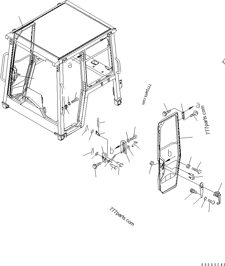 ROPS CAB (DOOR) - Bulldozer Komatsu D39PX-21A | 777parts.com