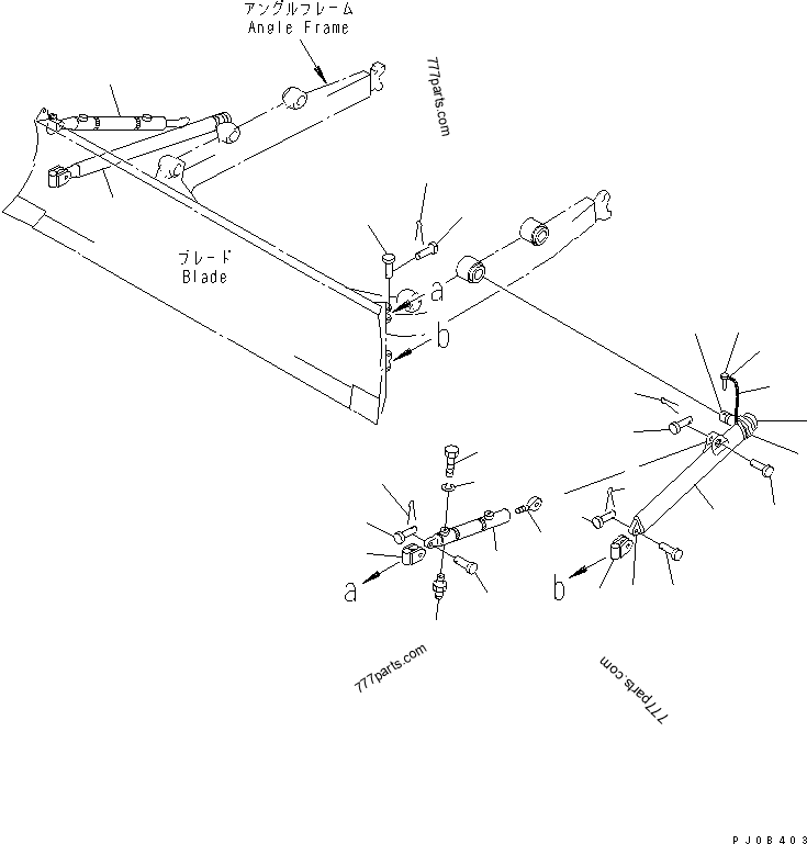 arm-and-brace-angle-dozer-bulldozer-komatsu-d65px-15-777parts