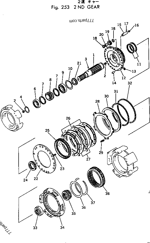 TRANSMISSION (2ND GEAR) - Motor Grader Komatsu GD505A-2 | 777parts.com