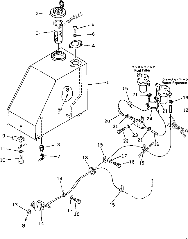 Fuel Tank And Piping - Hydraulic Excavator Komatsu Pc20-6 