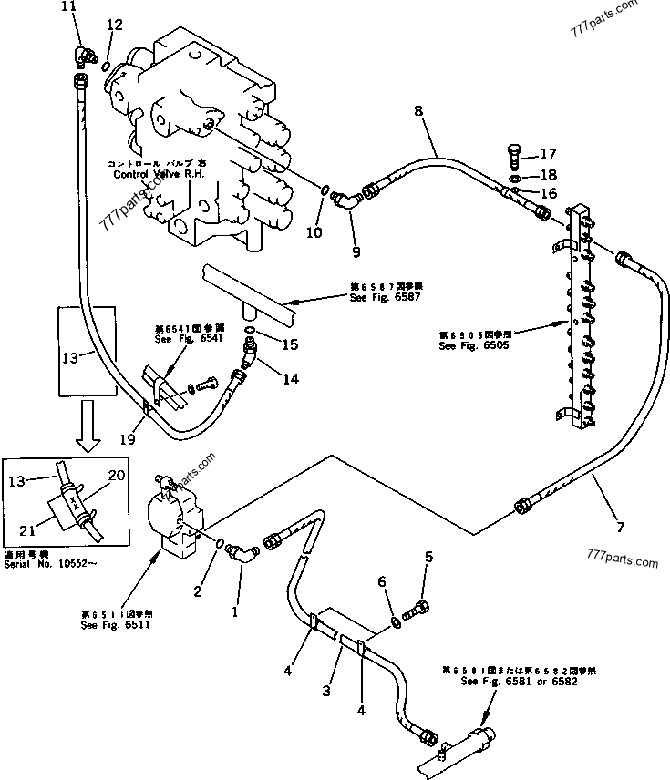 straight-travel-piping-2-2-for-loader-hydraulic-excavator-komatsu