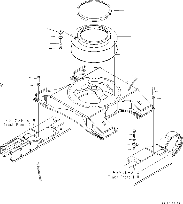 CENTER FRAME (WITH UNDER COVER)(#11081-) - Эксаватор Komatsu