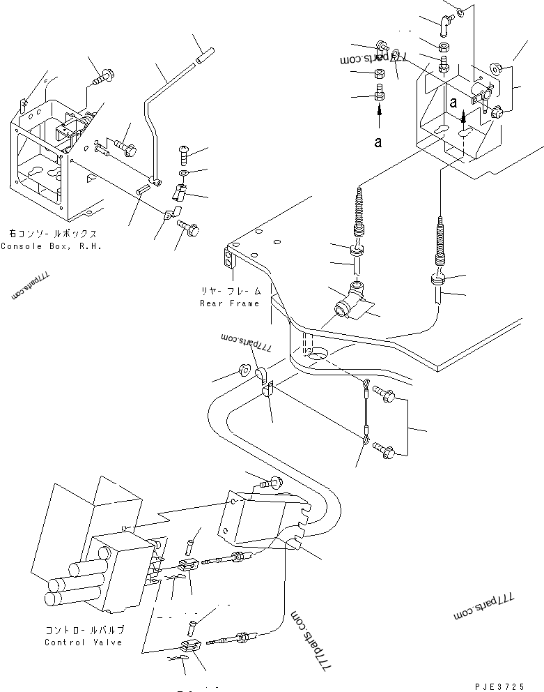 Loader Control Loader Control Cable And Lock Lever Wheel Loader 