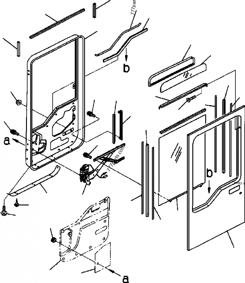 LEFT HAND DOOR ASSEMBLY - DOOR FRAME, WINDOW AND REGULATOR - Wheel ...