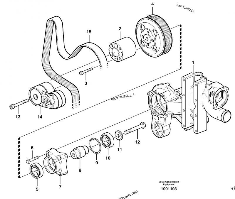 Belt transmission Excavators Volvo EC210B