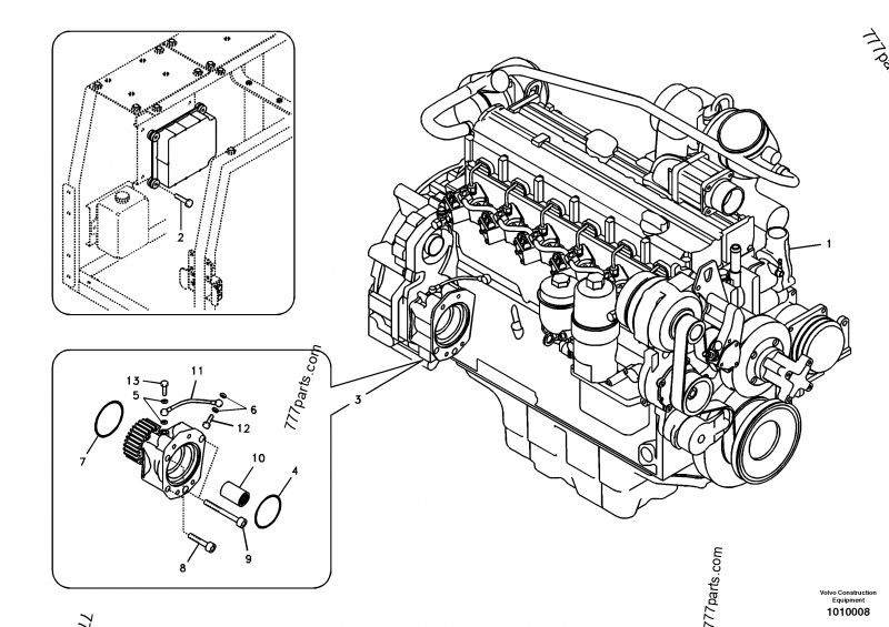 Engine Excavators Volvo EC210B