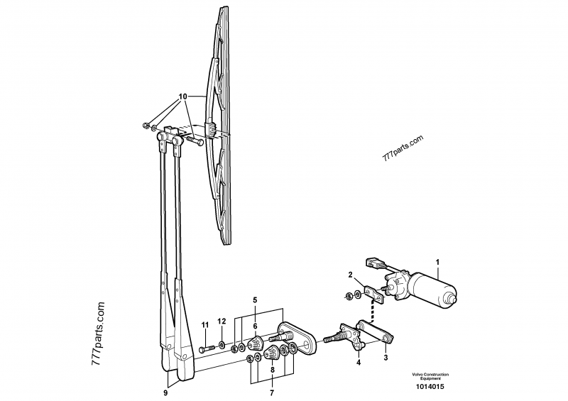 Windshield wiper, front - Wheel Loaders Volvo L150 | 777parts.com